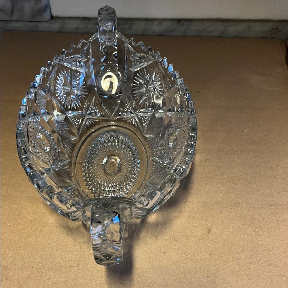 Elegant Crystal Pressed Glass Bowl